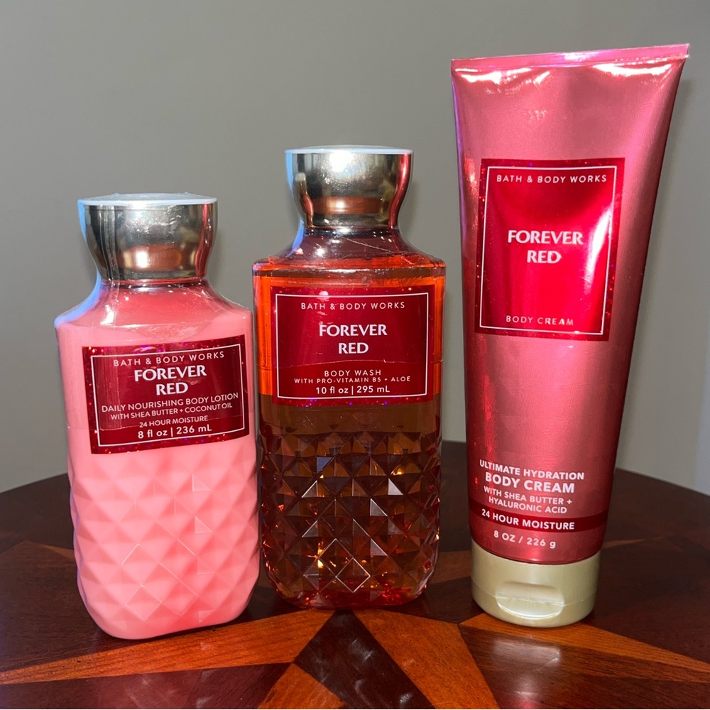 Bath & Body Works Forever Red Set of 3